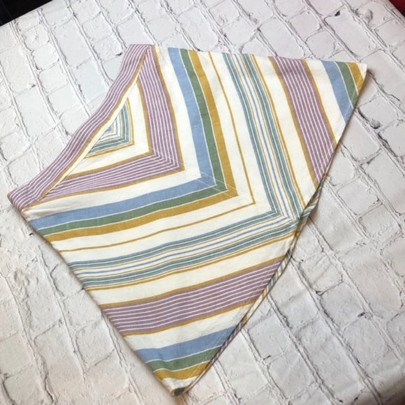 Free People Yours Truly striped linen chevron neutral mini skirt size 4 - Picture 4 of 8